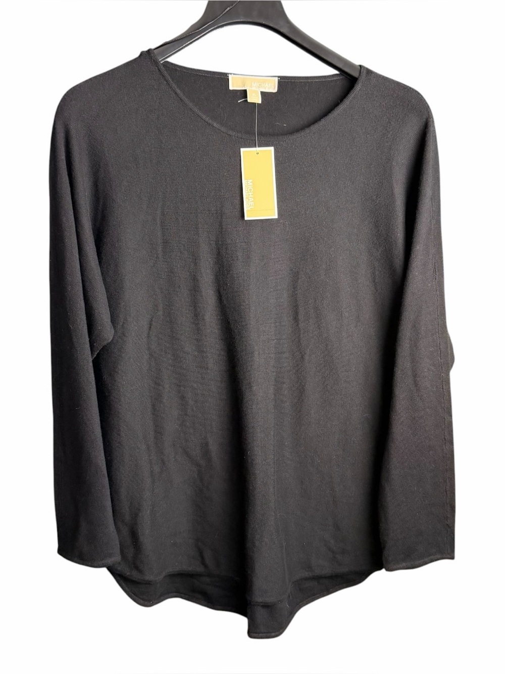 Michael Kors Long Sleeve Knit Pullover Sweater NWT XL Black